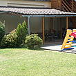 courtyard with a slide